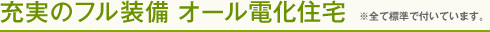 充実のフル装備 オール電化住宅