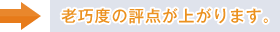 老巧度の評点が上がります。